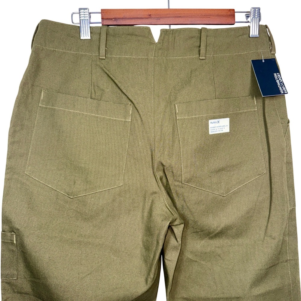 Hurley Lowrider Cargo Pants Olive Green Womens Size 11 AJ3564 Wide Leg NWT - Picture 5 of 12